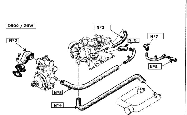 Durites d'eau réchauffage carburateurs A310/6 (la paire) rep 9 MP0988 – Image 2