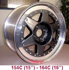 Front rim wheel 7x16 Model 164C Centerline distance 4x98 Bore 60.3 mm