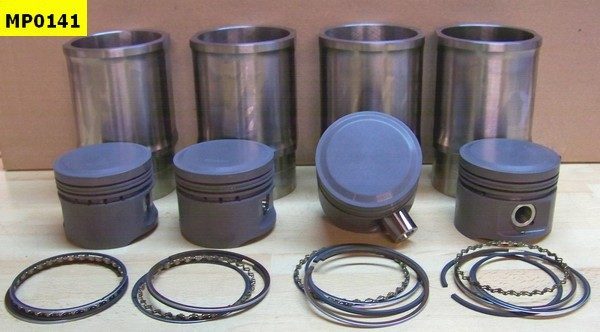 Set of 4 liners spheroidal graphite (GS600 ) (MP0187)+4 forged pistons + rings 1.75 +2+4mm (MP0136 )