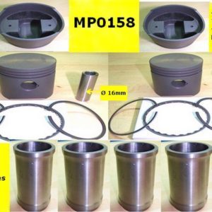 Set of 4 liners and 4 forged pistons + pins + rings 1.0+1.2+2.75mm Ø 60