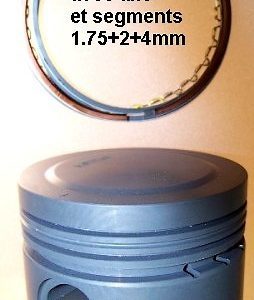 Piston forgé  Ø76mm avec axe et segments (1.75+2+4mm)