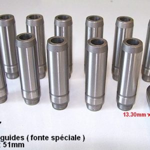 Kit of the 12 valves guides (special melting) 8 x 13.30 x 51mm