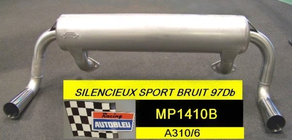 Silencieux sport inox Haute performance 2 sorties coniques en inox