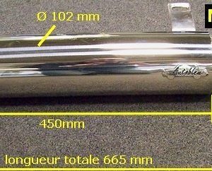 Polished stainless steel absorption silencer (competition 105db)