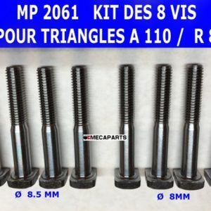 Kit of 8 screws for arm  (Ø 8mm x4 & Ø 8.5 mm x4)