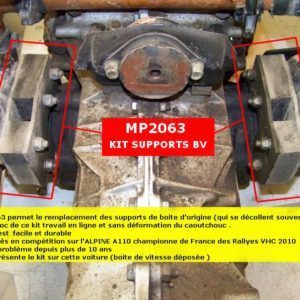 Kit complet des 2 supports latéraux de boite de vitesse