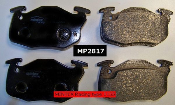 Plaquettes arrière route et compétition (les 4) (qualité mintex 1155)