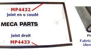 Joint de capot moteur en forme de U
