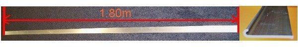 Roof aluminium profile angle (length 1.80 m)