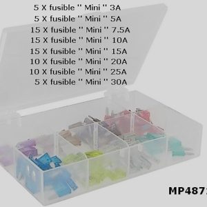 Coffret de 80 fusibles pour boites MP4863 ou MP4864 (8 types: 3 à 30 Ampères)  MP4871