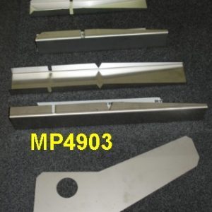 Replacement kit of stainless sheet for front and rear crossmember