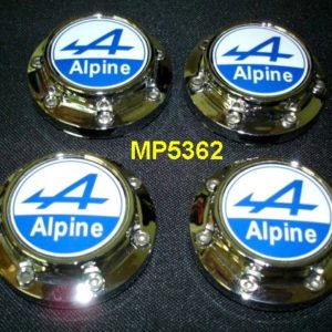 Enjoliveurs centraux (les 4) avec sigles ALPINE pour jantes MAD'IN