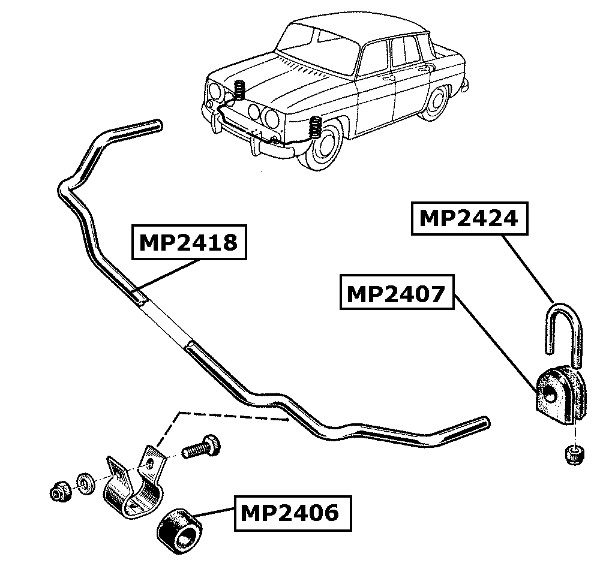 Complete kit to weld to transform a cross-piece postpones from 2 to 4 shocks – Image 3