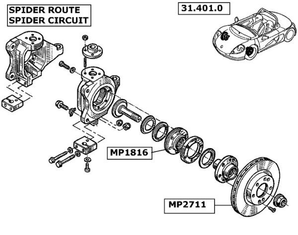 Set of front or rear bearing (1 wheel )  MP1816 – Image 3