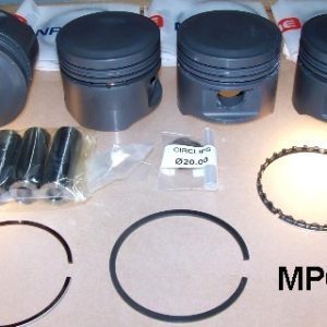 Kit des 4 Pistons forgés Ø76mm avec axes et segments (1.75 + 2+ 4 mm) (forme identique a Mahle)