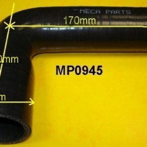 Durite 90° silicone noir sortie pompe à eau