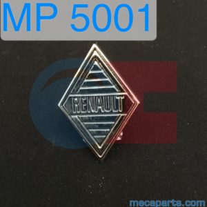 Losange avant ou arrière (3.8 x 2.7mm) métal et résine blanche  A110