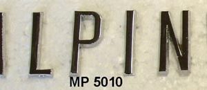 Jeu de lettres en plastique chromés ALPINE 31mm  (idem lettres en métal)