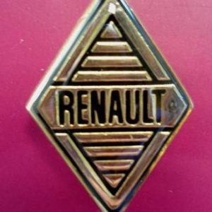 Losange Renault 38x27mm face avant résine jaune A110 Avt ou arr