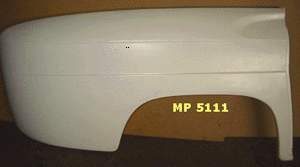 poly right rear fender (identical to origin in steel)