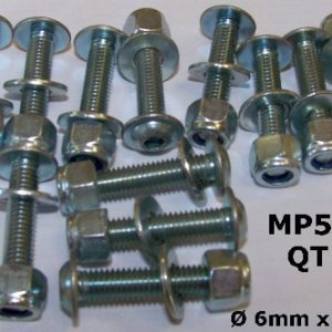 Jeu de 12 boulons Ø6mm x 30mm pour fixation du voile d'une jante MAD'IN ou GOTTI