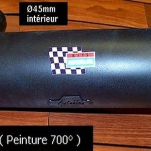 SILENCIEUX SPORT (absorption ) avec tubes entrée et sortie Ø 45 mm