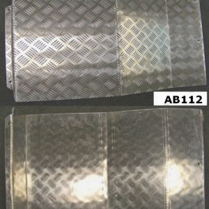 SABOT DE PROTECTION ARRIERE en tôle d'aluminium épaisseur 5mm .R 4L Berline