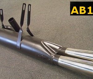 Silencieux sport à absorption avec 2 sorties coniques en inox (montage sur AB 121)