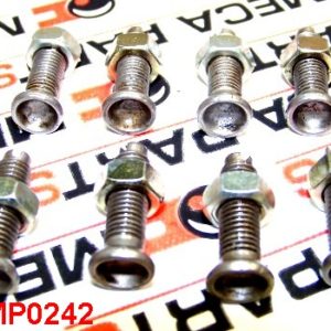 Set of 8 valves tuning screw/nut