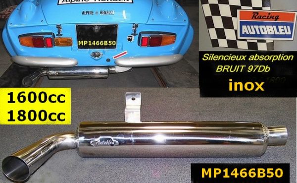 Stainless steel polished silencer, type absorption