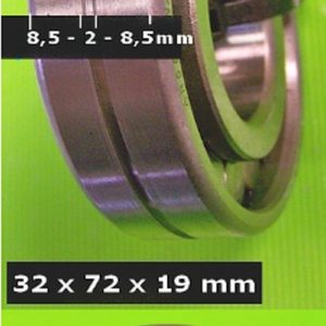 Roulement sur pignon d'attaque couple conique (32x72x19) BV 353 couple renforcé ( rainure centrale )