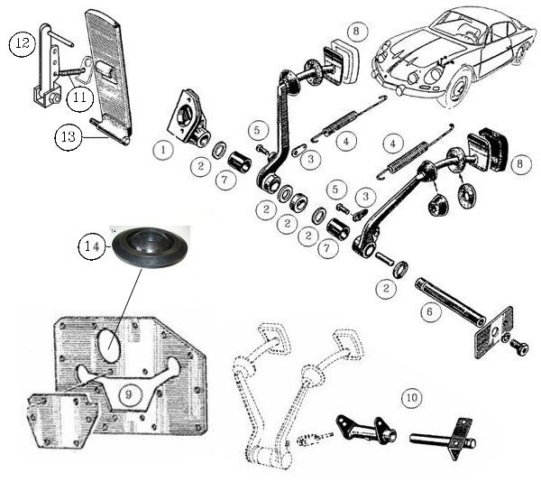 Bras de transmission pédale embrayage  MP4033 – Image 2