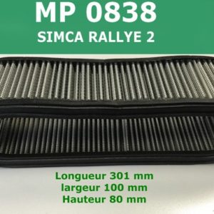 Filtre à air performance lavable Simca rallye 2