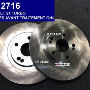 DISQUES DE FREINS AVANT 21 turbo. TRAITEMENT THERMIQUE GRN