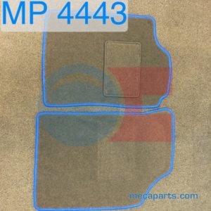 Jeu de 2 tapis de sol 5 gt turbo gris et bleu