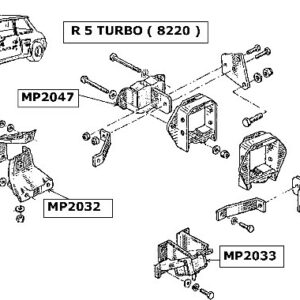 Suspension silentblocs, engine and gearbox supports