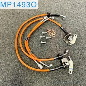 Kit 4 flexibles inox de freins  ORANGE. MP1493O