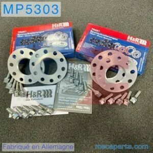 Kit de 4 élargisseurs alu H&R (5+7) + 20 boulons pour A110 II